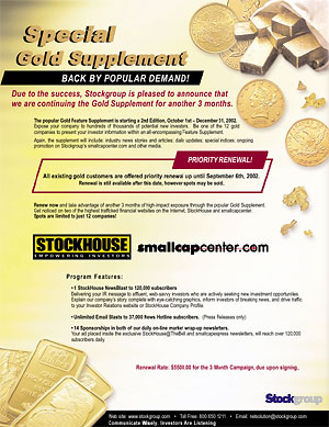 Gold Supplement brochure