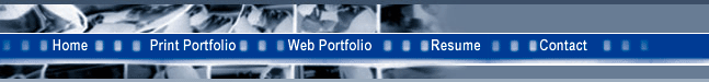 Home, Print Portfolio, Web Portfolio, Resume, Contact