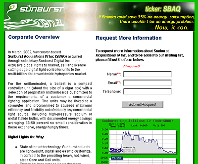 Sunburst Aquisitions